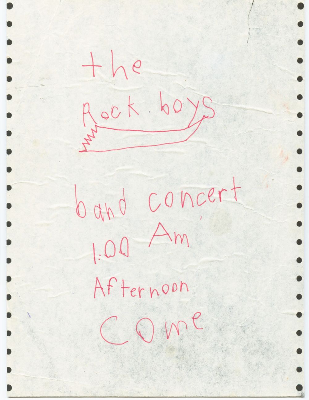 Our first show poster.